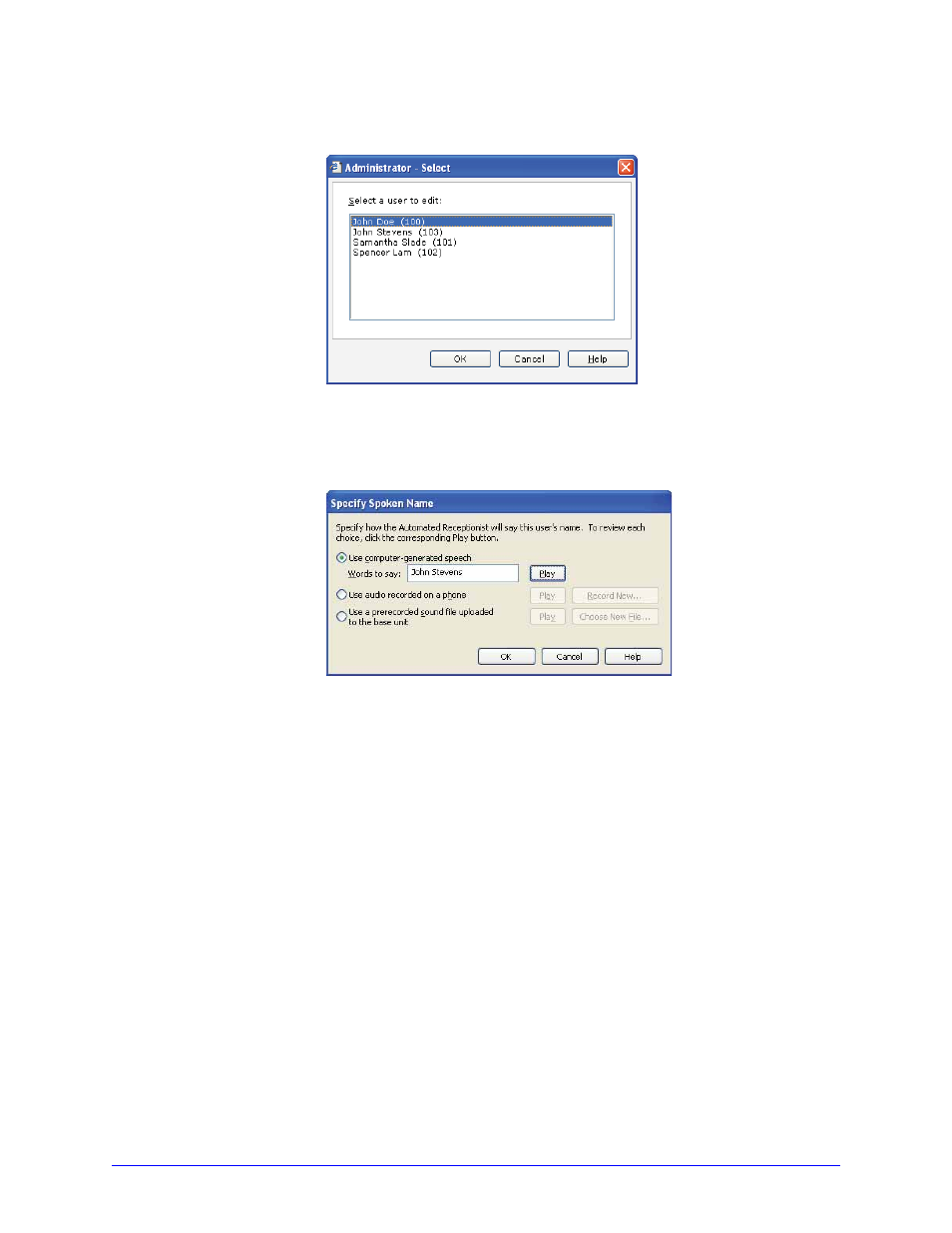 Recording audio from a phone, Using administrator | Aastra Telecom 6753i R User Manual | Page 21 / 80