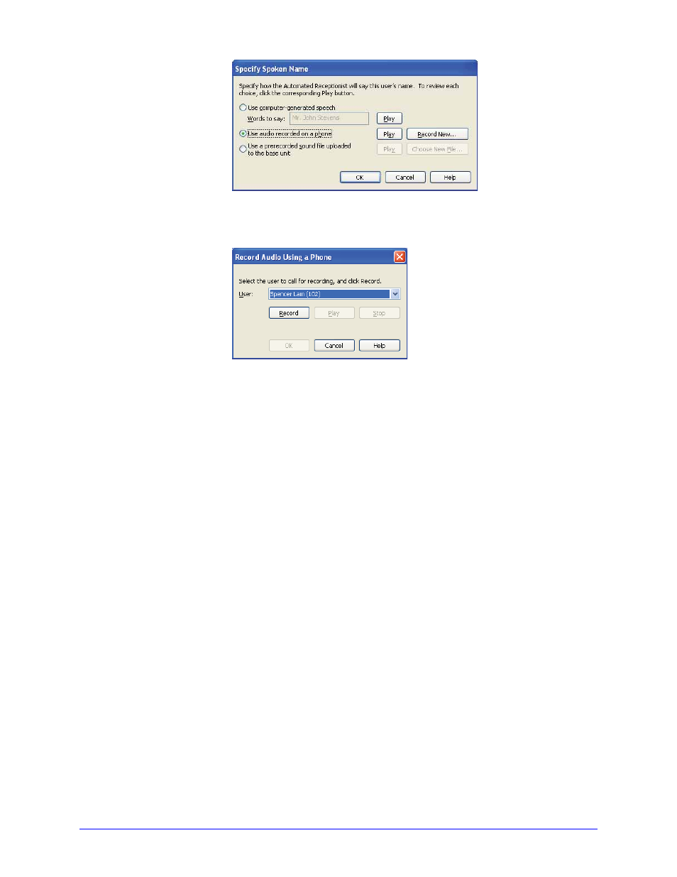 Using a prerecorded sound file, Using administrator | Aastra Telecom 6753i R User Manual | Page 22 / 80