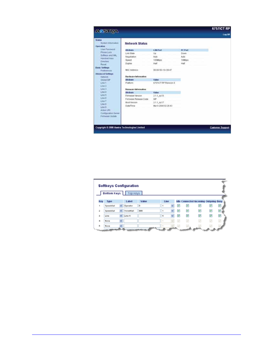 For model 6757i ct rp, Using administrator | Aastra Telecom 6753i R User Manual | Page 30 / 80