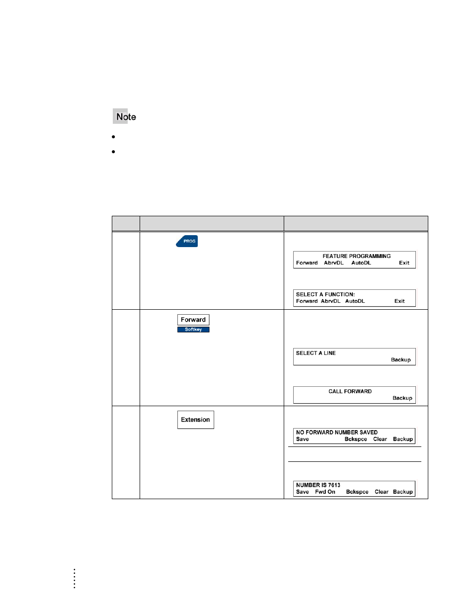 Call forward, Program call forward | Aastra Telecom ITE-760 User Manual | Page 46 / 111