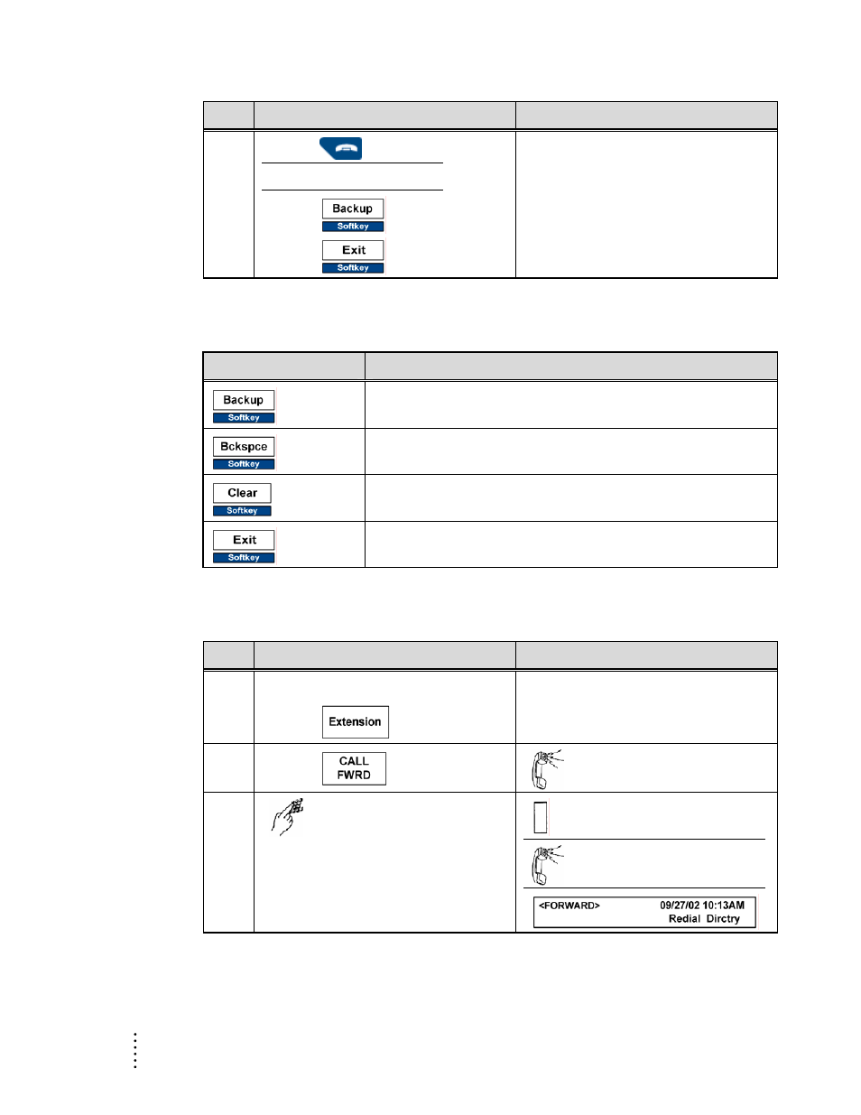 Other softkeys used with call forward, Set up call forward with the feature key | Aastra Telecom ITE-760 User Manual | Page 48 / 111