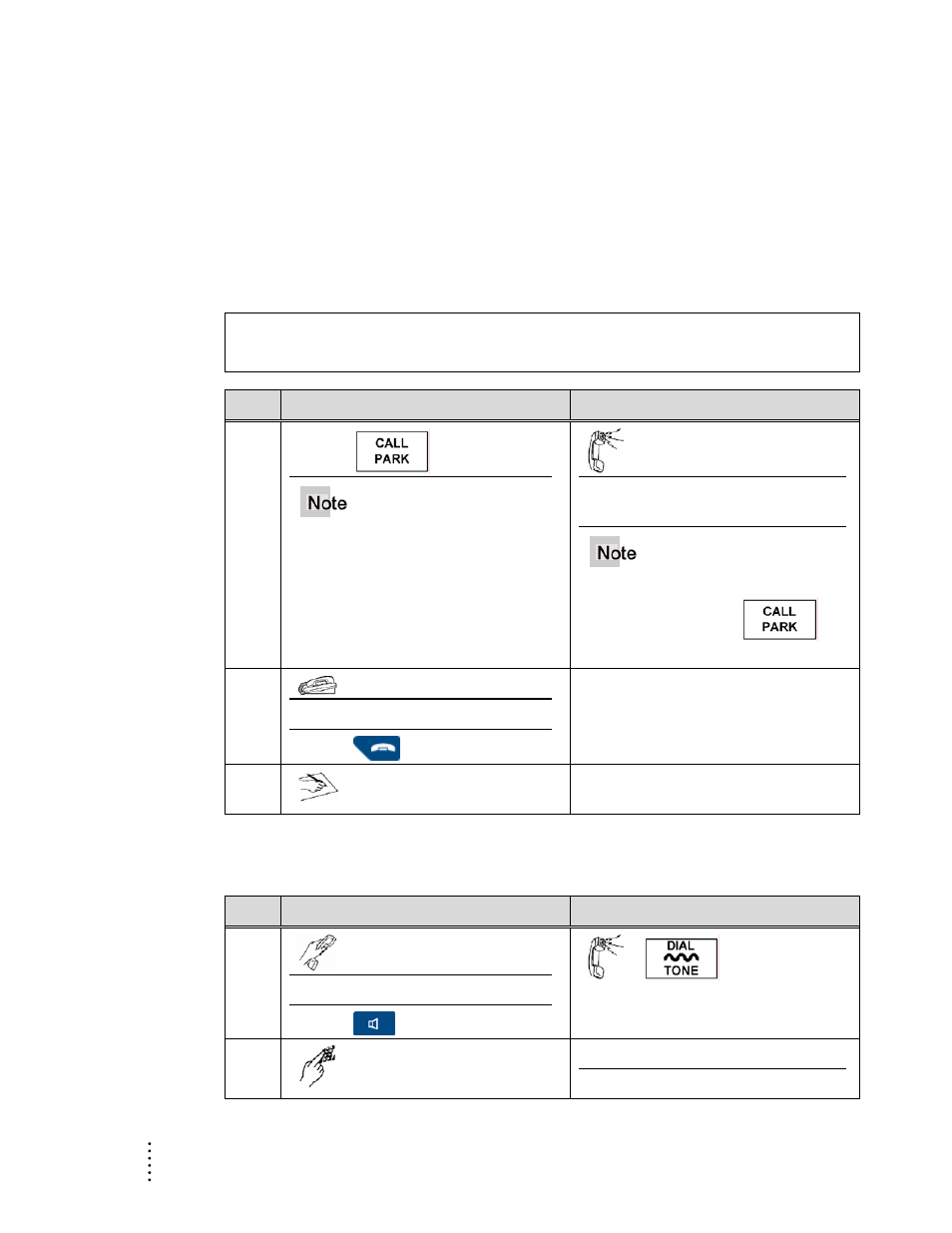 Call park, Park a call, Pick up a parked call from any phone in the system | Aastra Telecom ITE-760 User Manual | Page 50 / 111