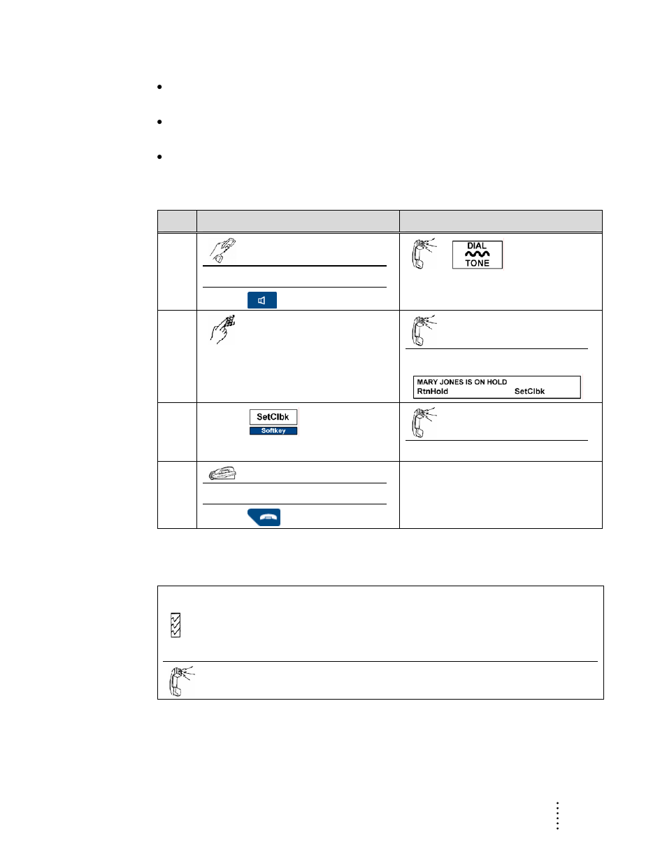 Place a callback on a busy extension, Answer a returned callback | Aastra Telecom ITE-760 User Manual | Page 55 / 111