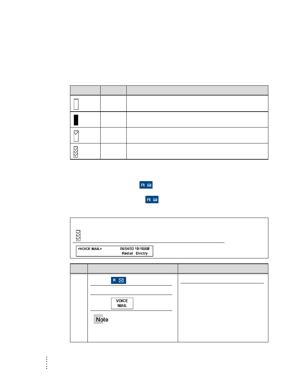 Voice mail, Message key lamp status, Access voice mail on a phone using the "r" key | Aastra Telecom ITE-760 User Manual | Page 78 / 111