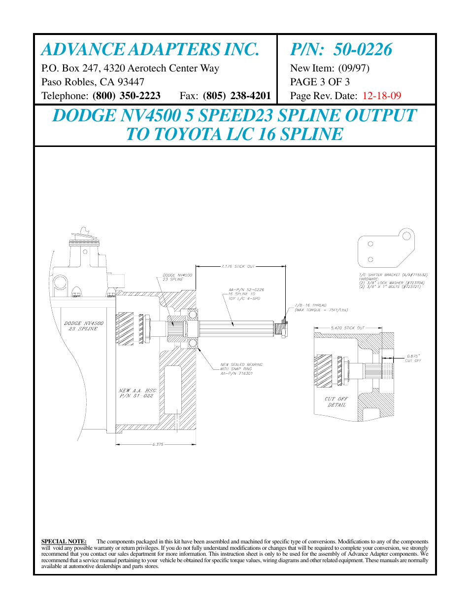 Advance Adapters 50-0226 User Manual | Page 3 / 3