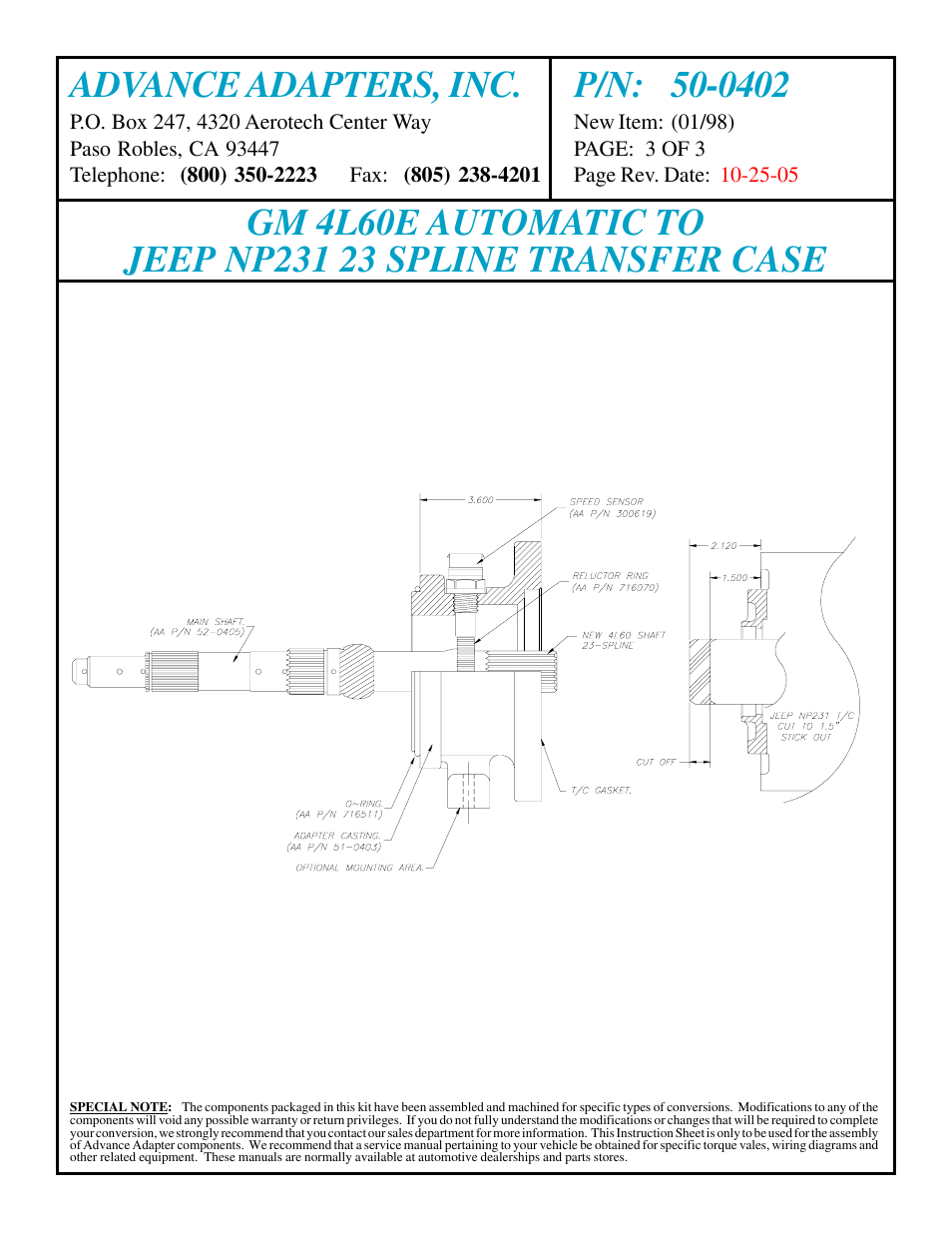 Advance Adapters 50-0402 User Manual | Page 3 / 3