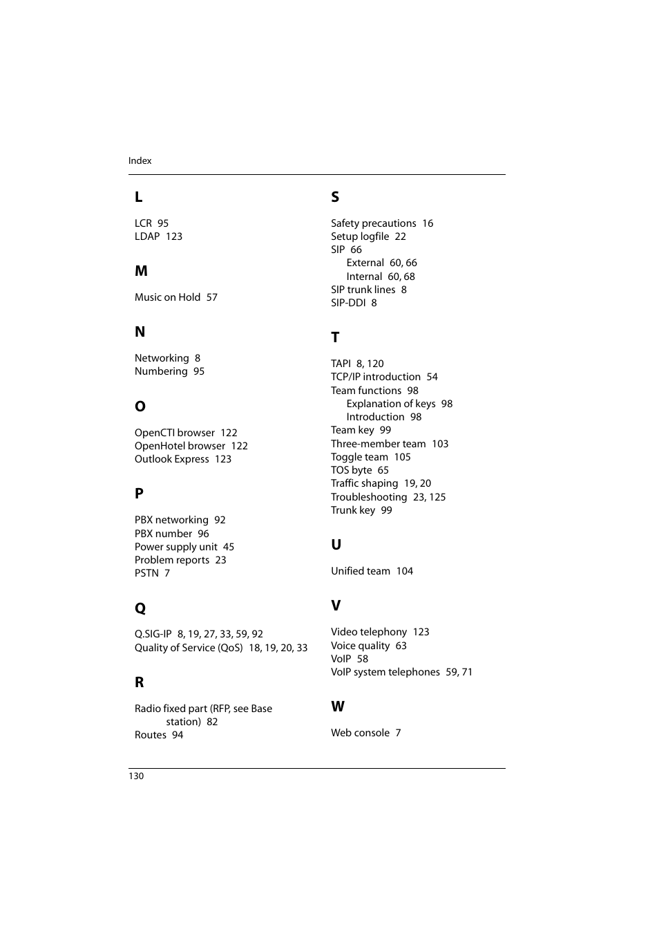 Aastra Telecom 800 User Manual | Page 132 / 136