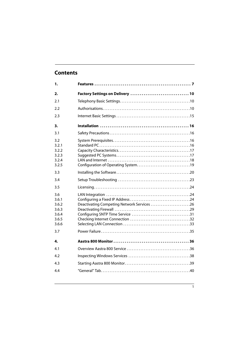 Aastra Telecom 800 User Manual | Page 3 / 136