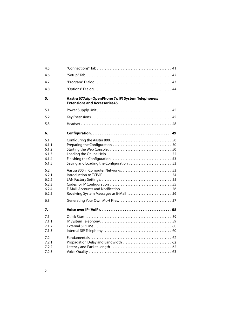 Aastra Telecom 800 User Manual | Page 4 / 136