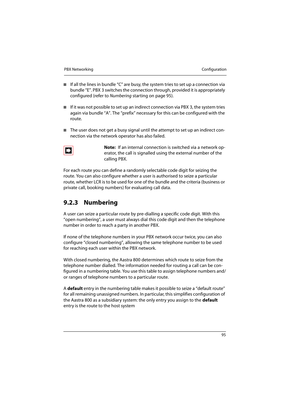 3 numbering, Numbering | Aastra Telecom 800 User Manual | Page 97 / 136