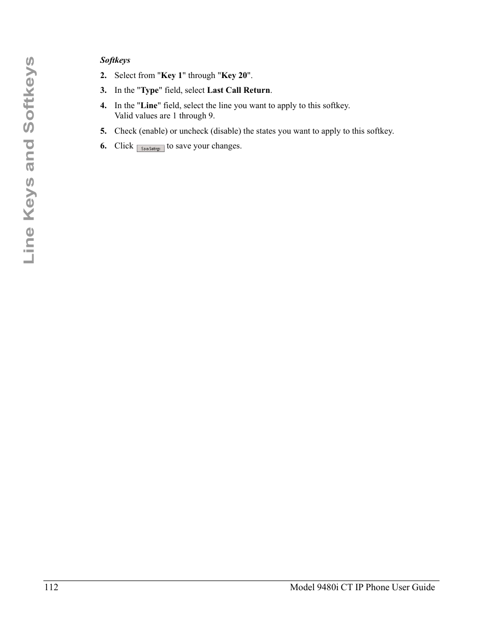 Line keys and softkeys | Aastra Telecom 9480i CT User Manual | Page 122 / 290
