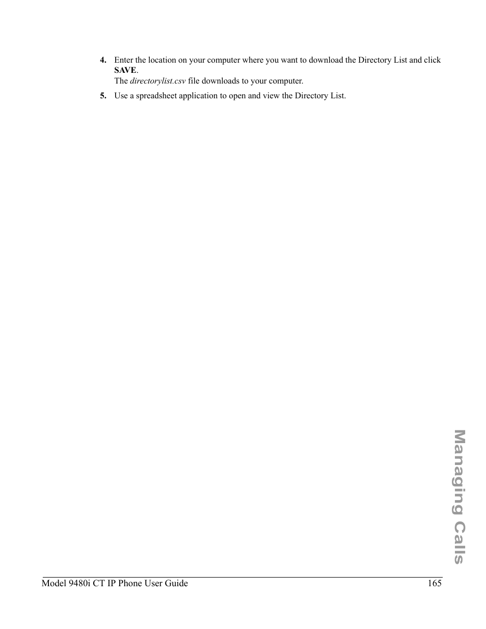 Managing calls | Aastra Telecom 9480i CT User Manual | Page 175 / 290