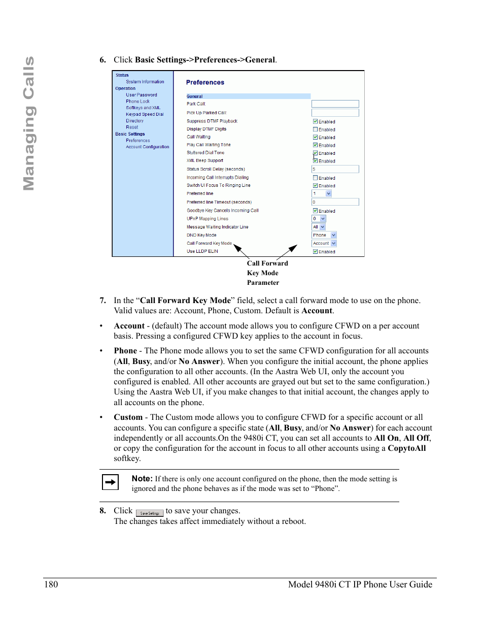 Managing calls | Aastra Telecom 9480i CT User Manual | Page 190 / 290