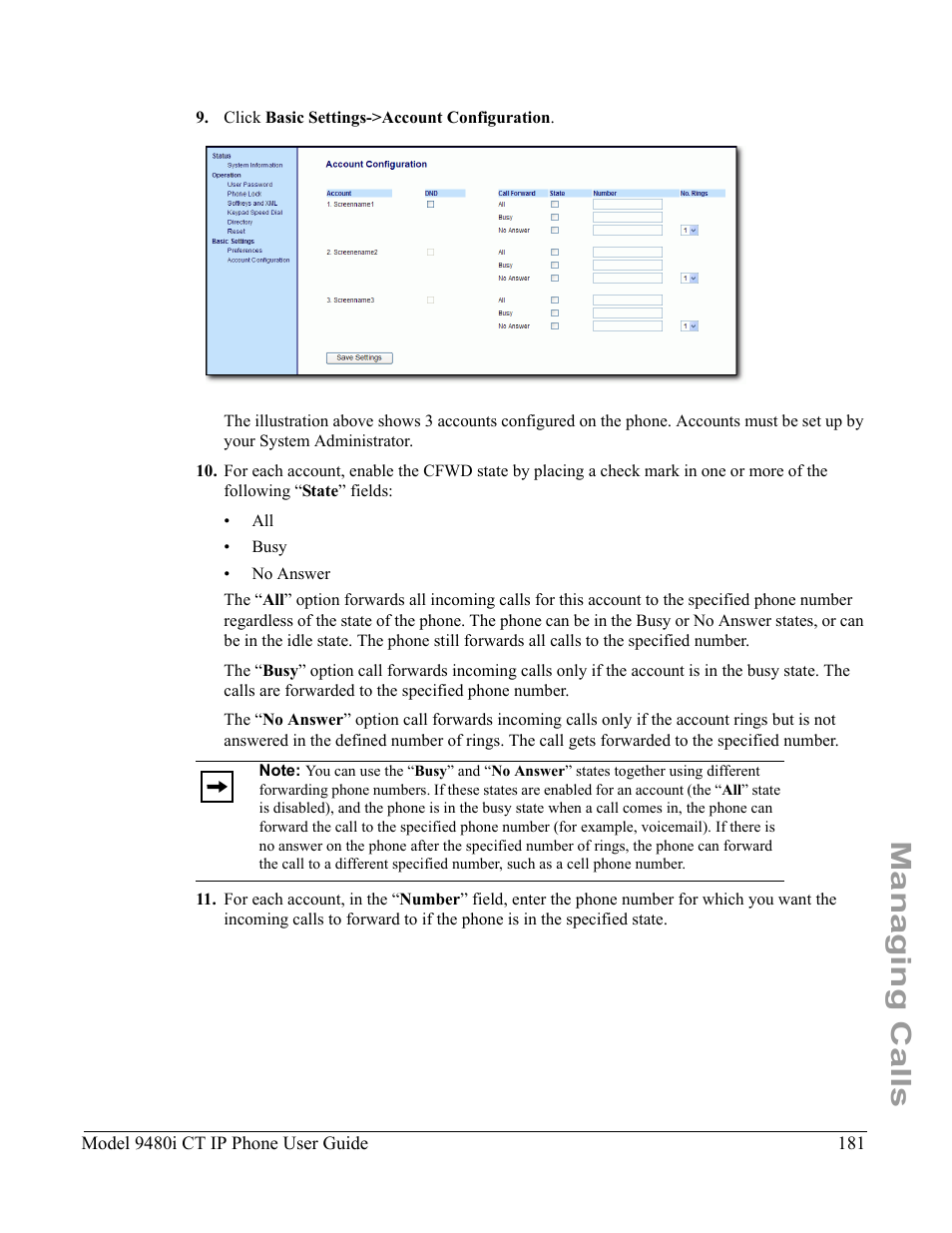 Managing calls | Aastra Telecom 9480i CT User Manual | Page 191 / 290