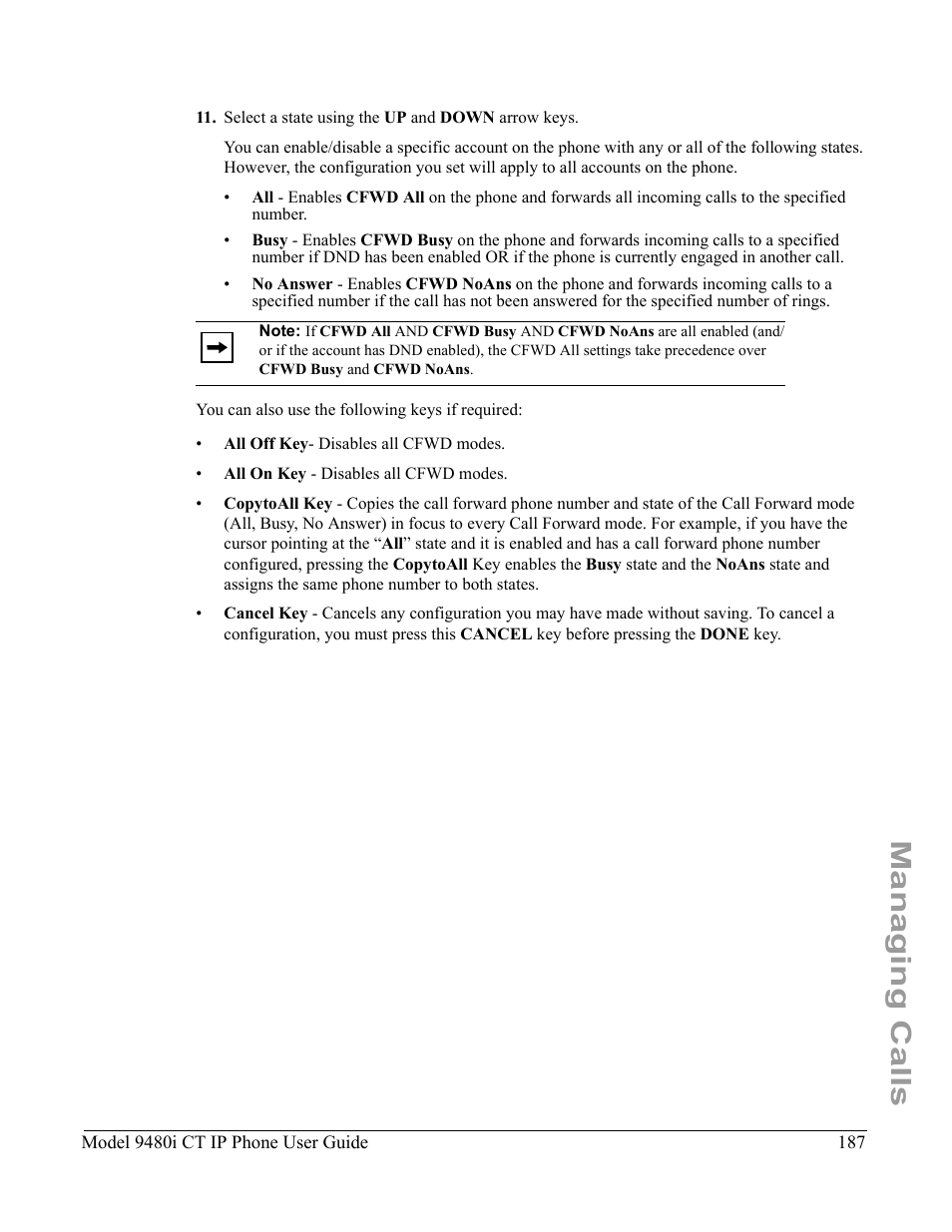 Managing calls | Aastra Telecom 9480i CT User Manual | Page 197 / 290