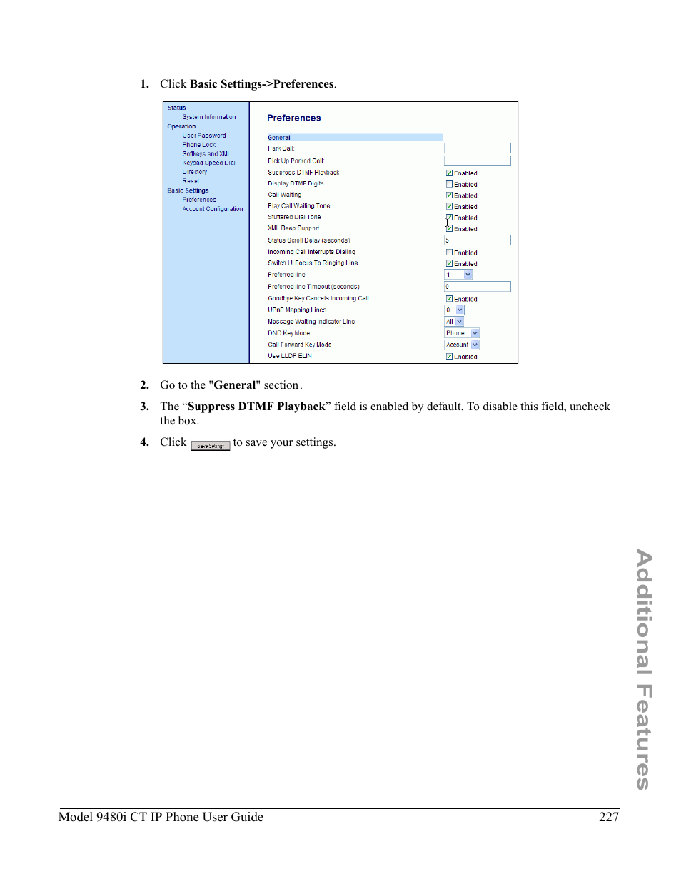 Additional features | Aastra Telecom 9480i CT User Manual | Page 237 / 290
