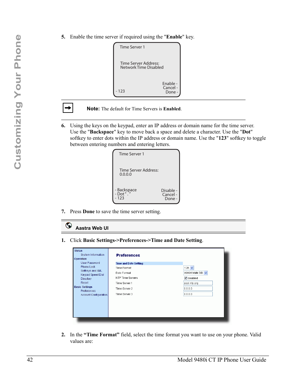 Customizing your phone | Aastra Telecom 9480i CT User Manual | Page 52 / 290