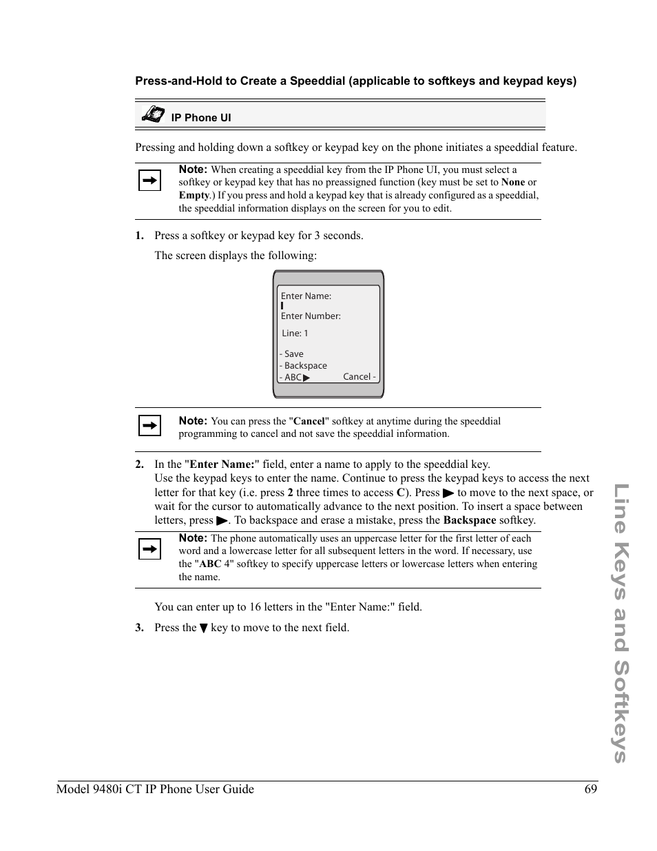 Line keys and softkeys | Aastra Telecom 9480i CT User Manual | Page 79 / 290