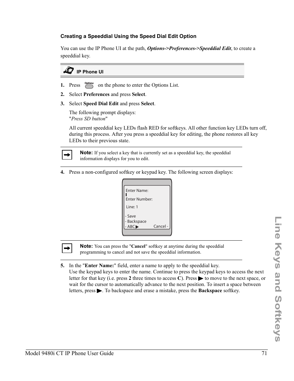 Line keys and softkeys | Aastra Telecom 9480i CT User Manual | Page 81 / 290