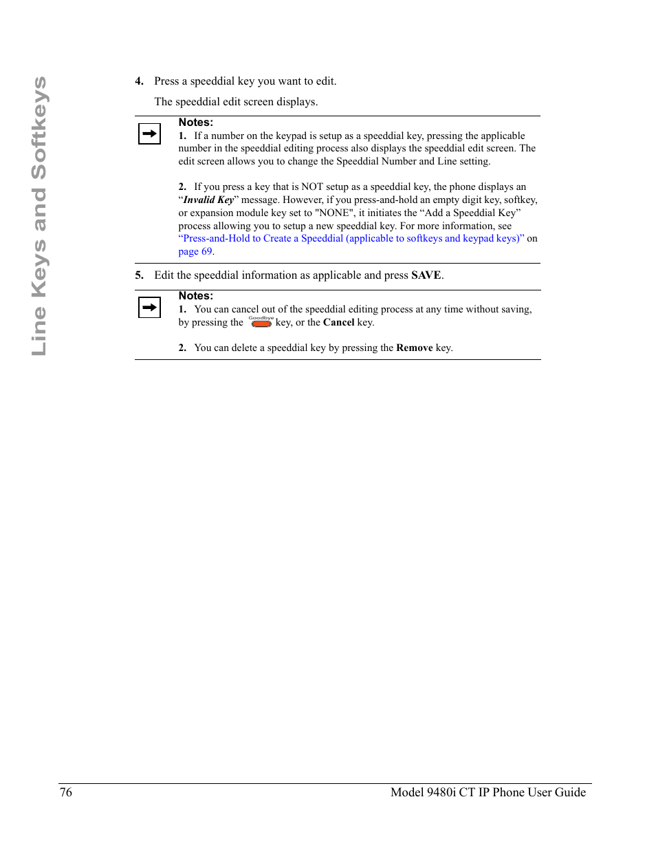 Line keys and softkeys | Aastra Telecom 9480i CT User Manual | Page 86 / 290