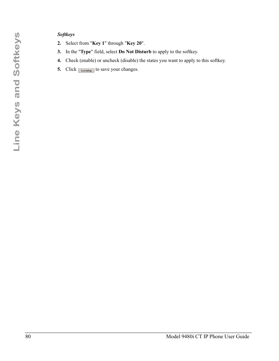 Line keys and softkeys | Aastra Telecom 9480i CT User Manual | Page 90 / 290