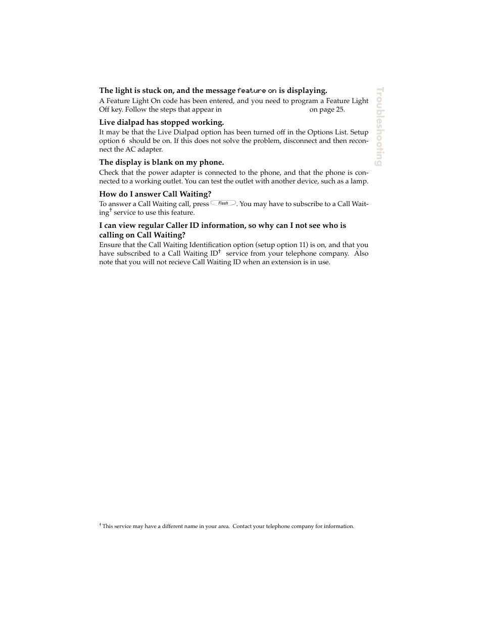 Troubleshooting | Aastra Telecom 9120 User Manual | Page 37 / 40