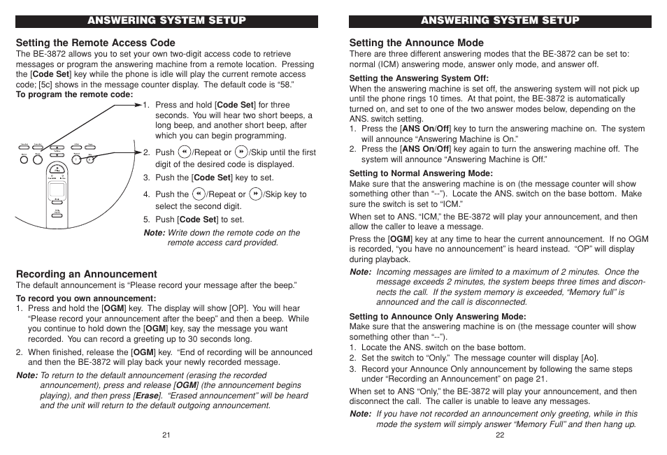 Aastra Telecom BE-3872 User Manual | Page 12 / 18