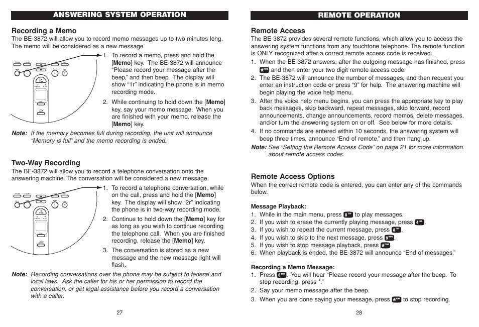 Aastra Telecom BE-3872 User Manual | Page 15 / 18