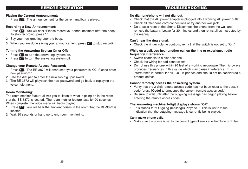 Aastra Telecom BE-3872 User Manual | Page 16 / 18