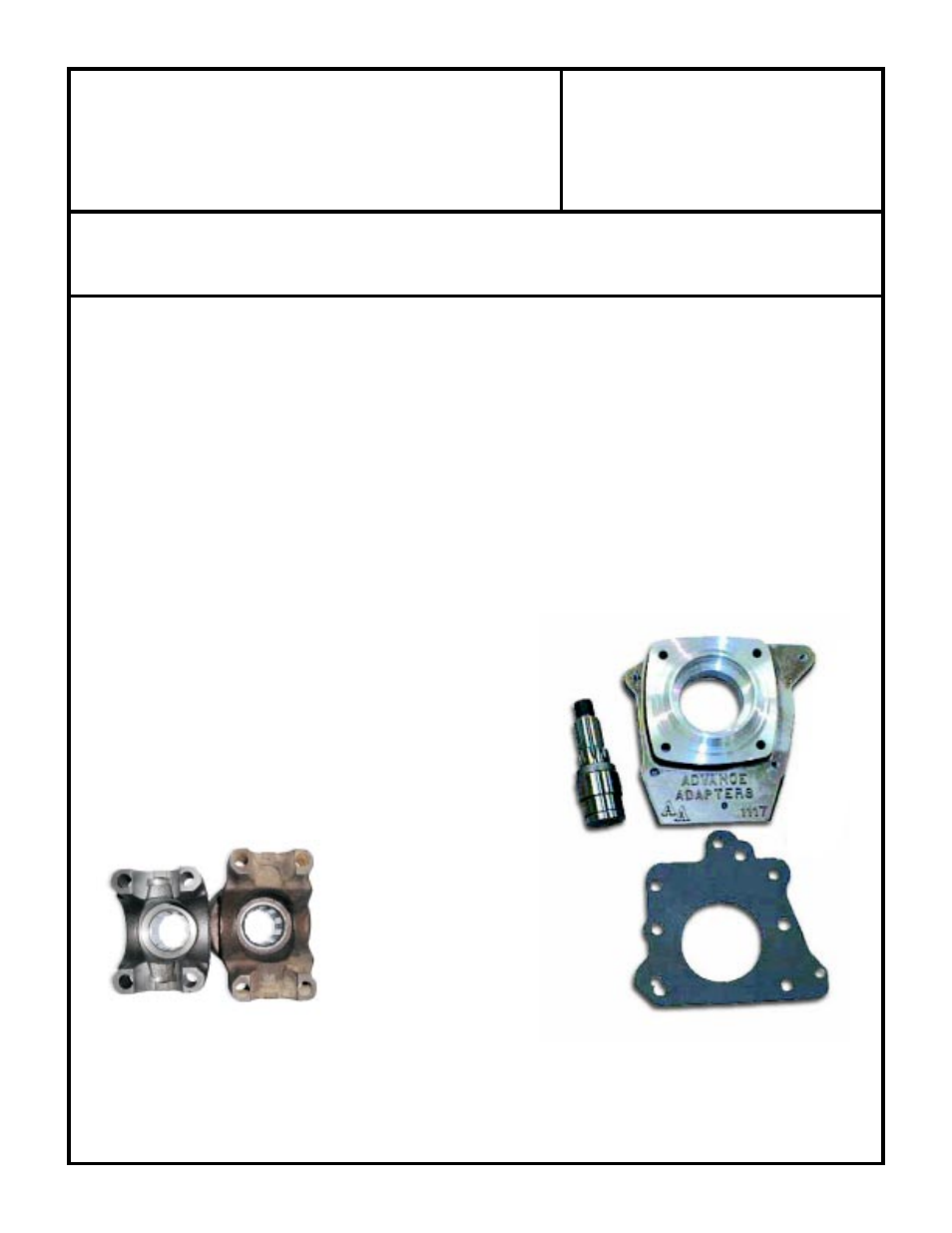 Advance Adapters 50-3001 User Manual | 3 pages