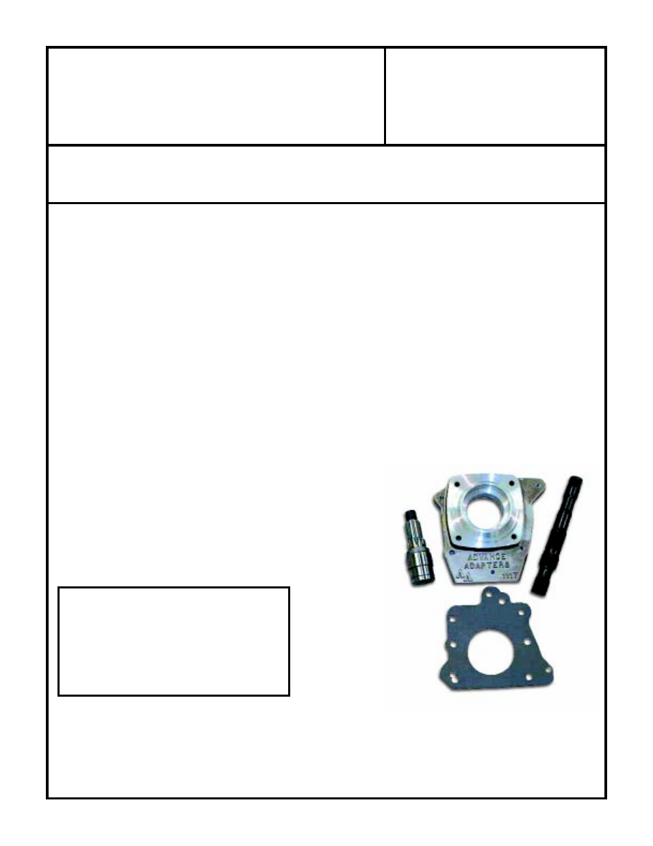 Advance Adapters 50-3100 User Manual | 3 pages