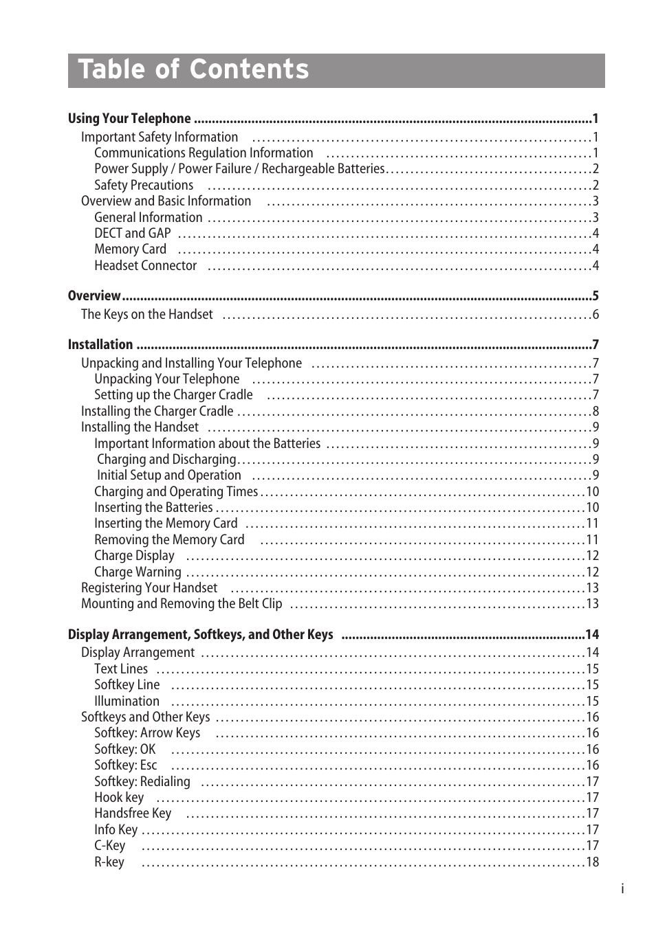 Aastra Telecom DECT 142 User Manual | Page 3 / 72