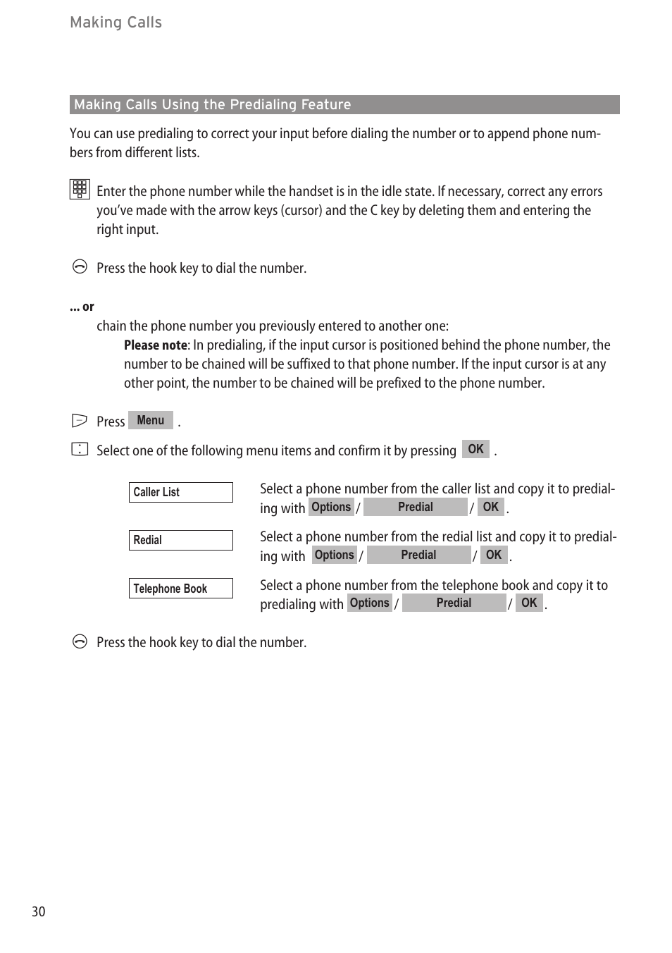 Making calls using the predi | Aastra Telecom DECT 142 User Manual | Page 36 / 72