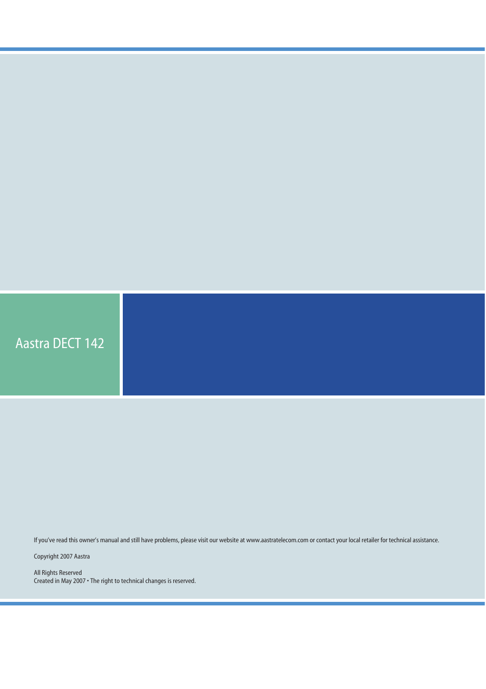 Aastra dect 142 | Aastra Telecom DECT 142 User Manual | Page 72 / 72