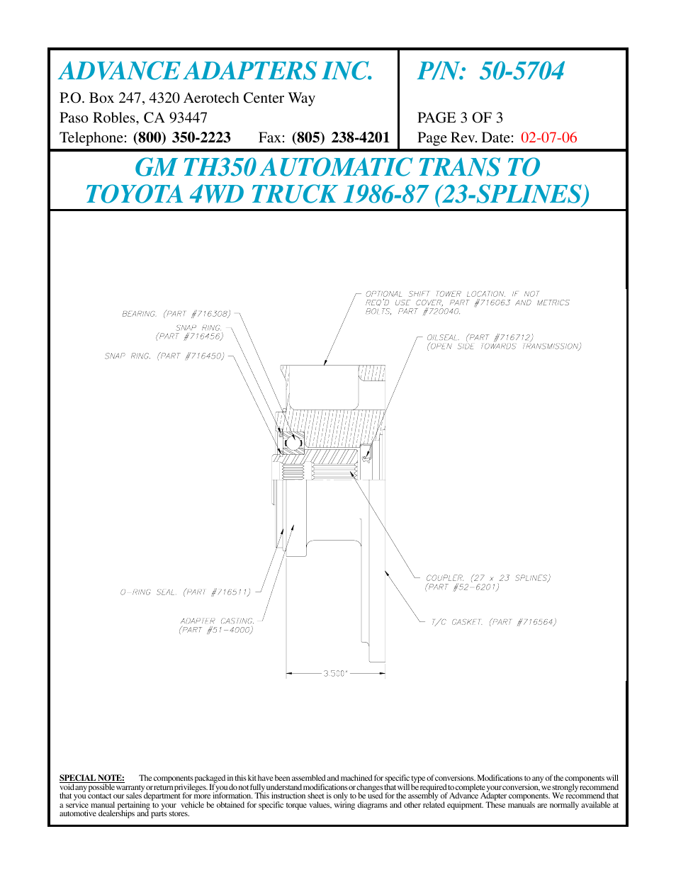 Advance Adapters 50-5704 User Manual | Page 3 / 3