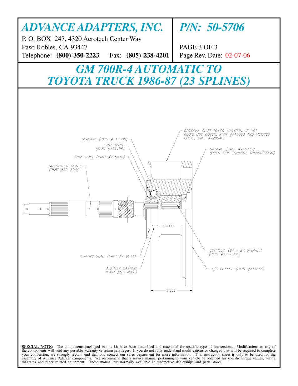 Advance Adapters 50-5706 User Manual | Page 3 / 3