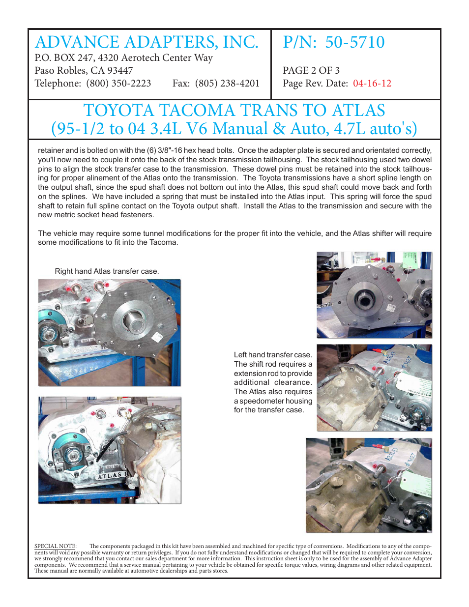 Advance Adapters 50-5710 User Manual | Page 2 / 3