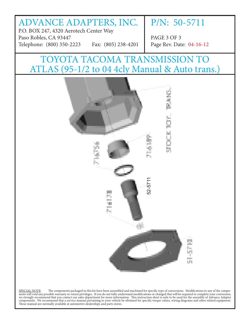 Advance Adapters 50-5711 User Manual | Page 3 / 3