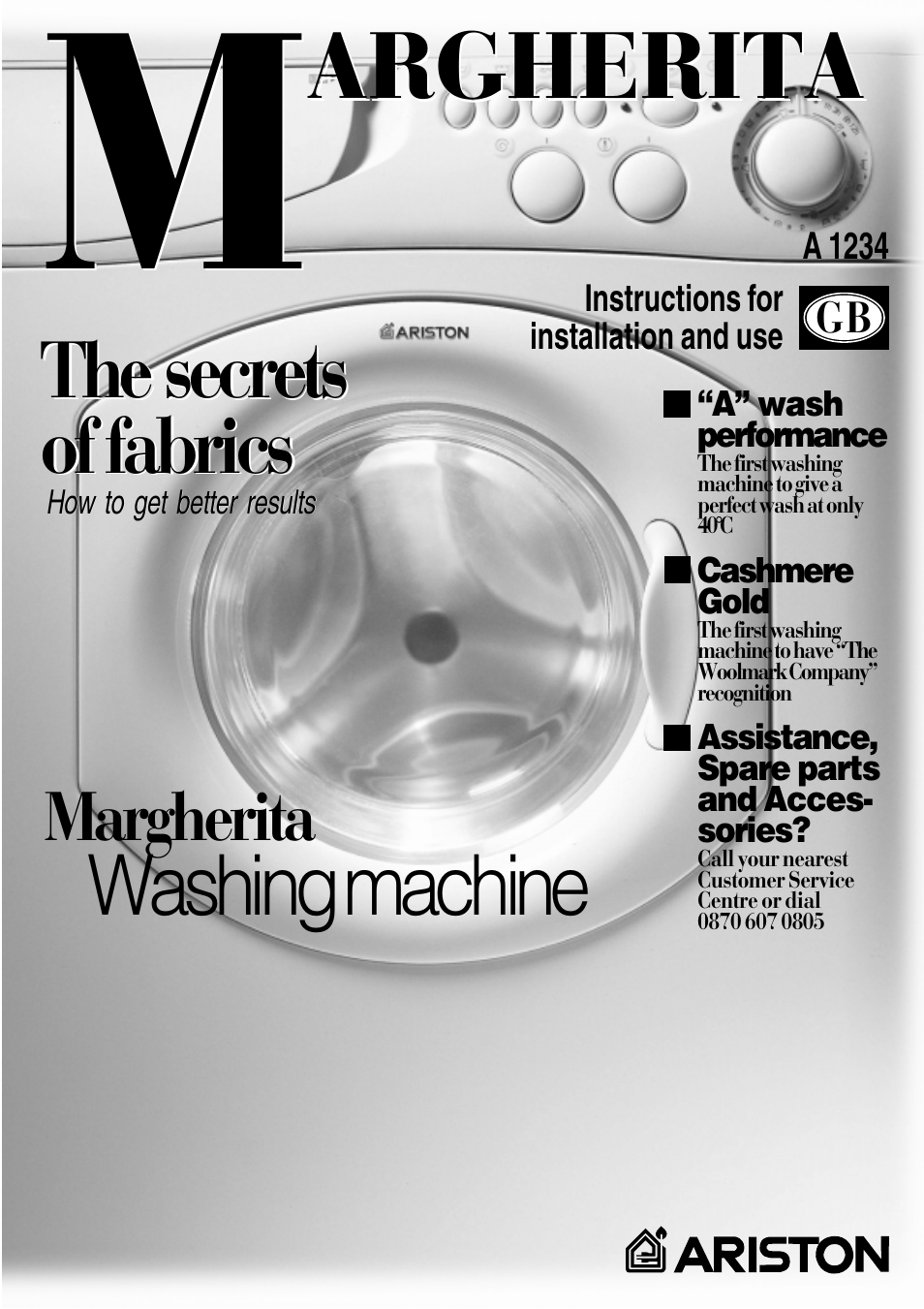 Ariston MARGHERITA A 1234 User Manual | 16 pages