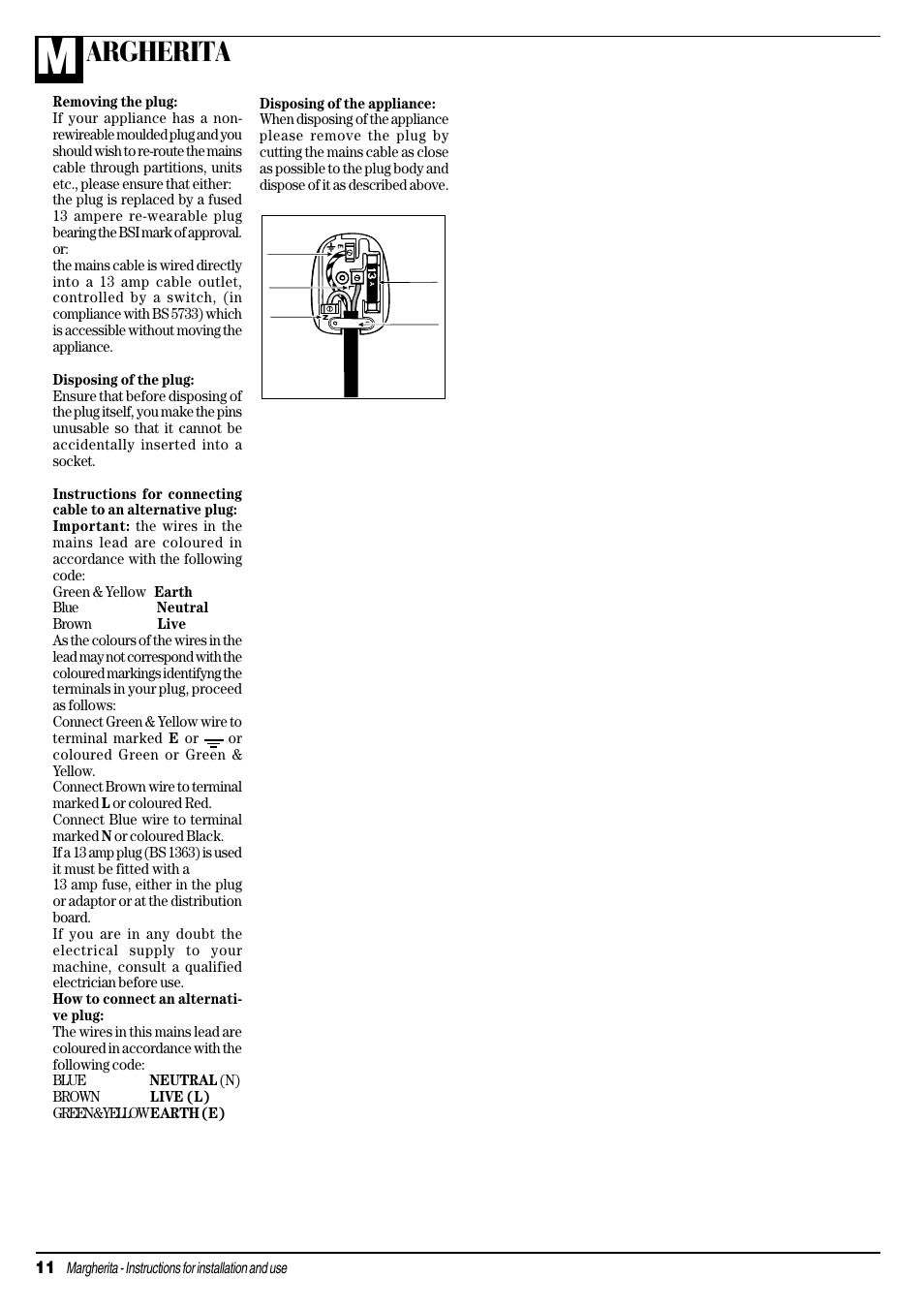 Argherita | Ariston MARGHERITA A 1234 User Manual | Page 12 / 16