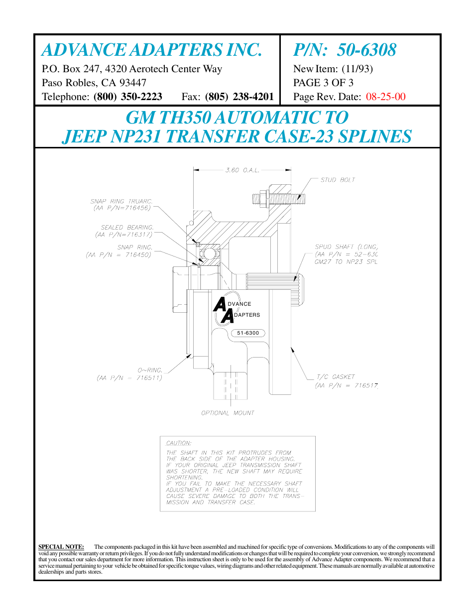 Advance Adapters 50-6308 User Manual | Page 3 / 3