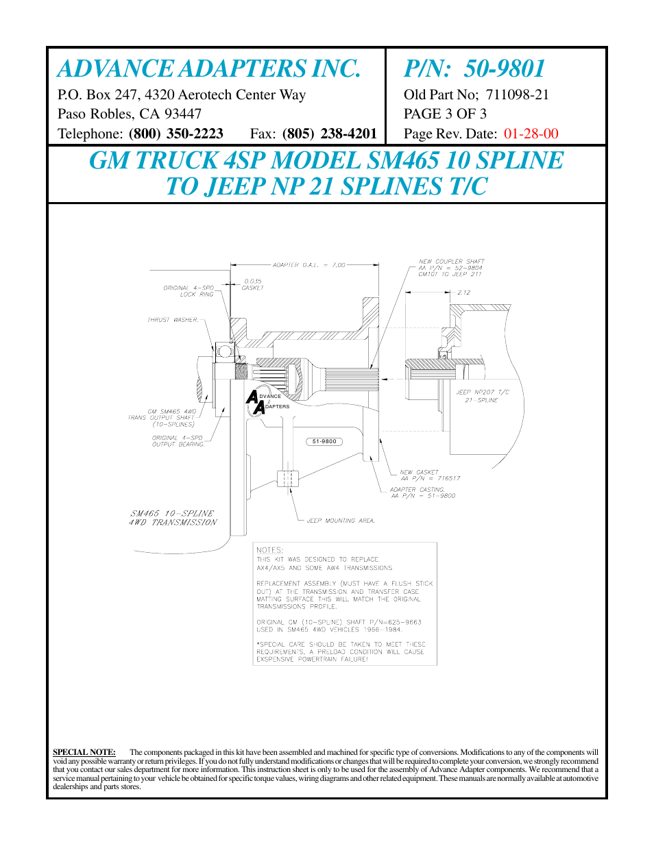 Advance Adapters 50-9801 User Manual | Page 3 / 3