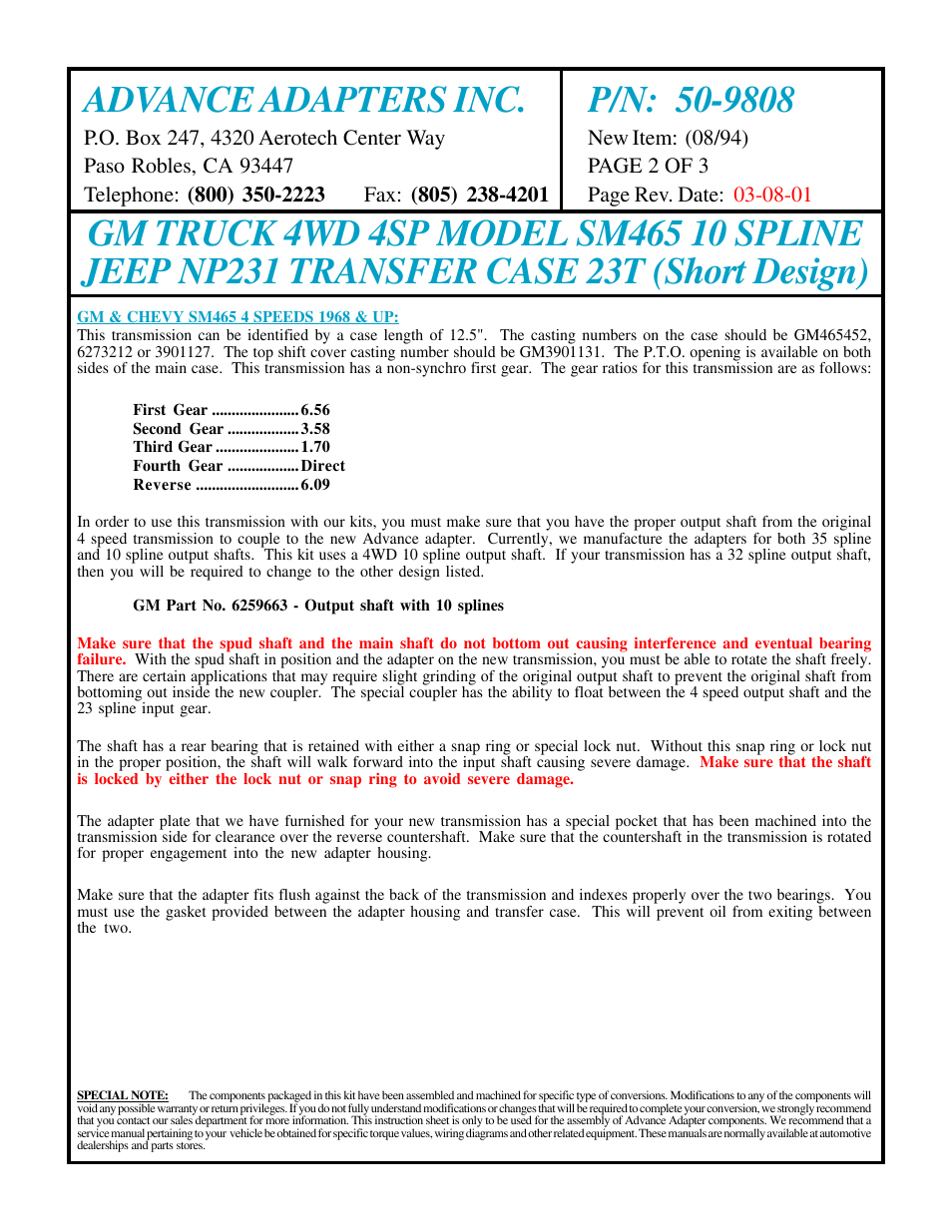 Advance Adapters 50-9808 User Manual | Page 2 / 3