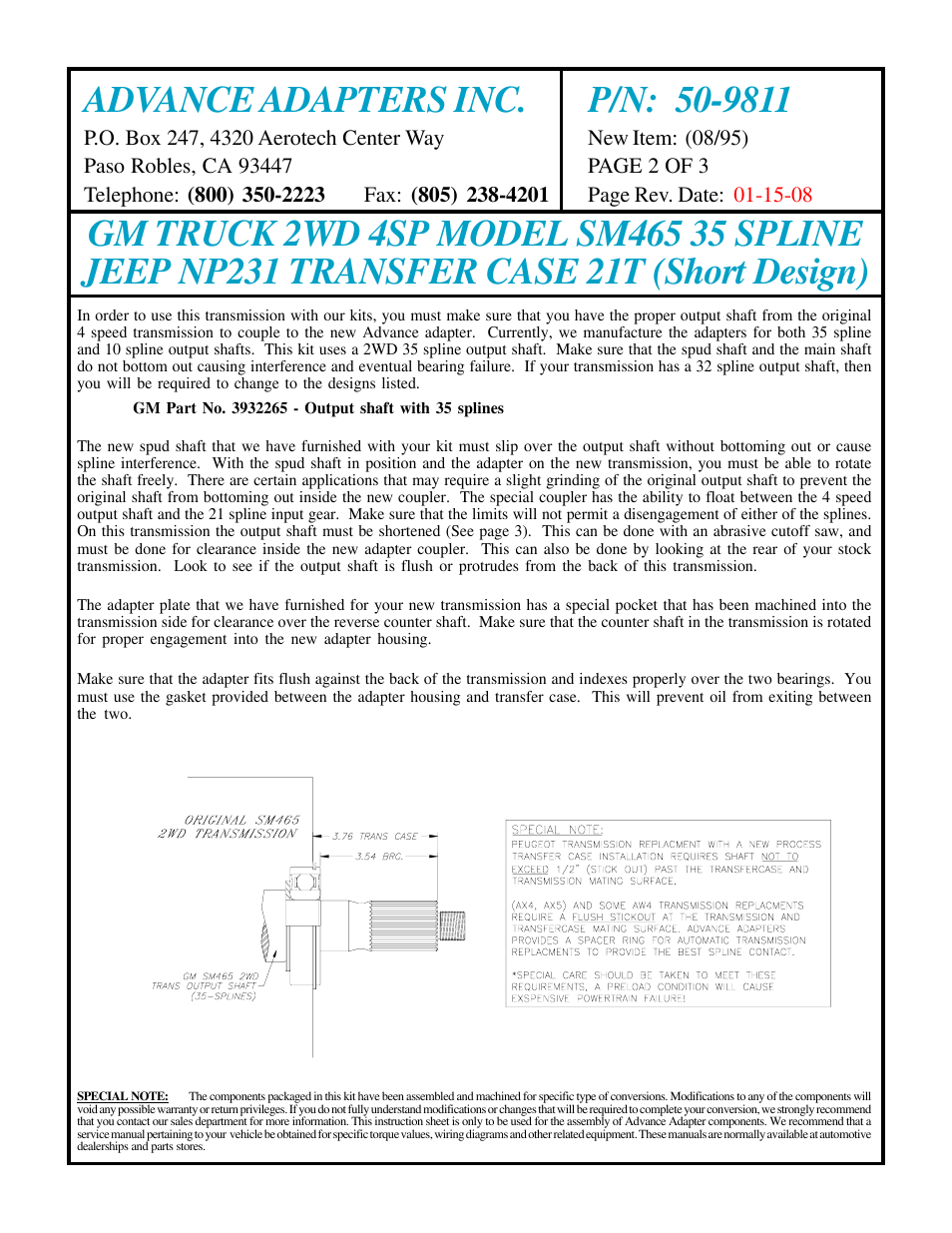 Advance Adapters 50-9811 User Manual | Page 2 / 3