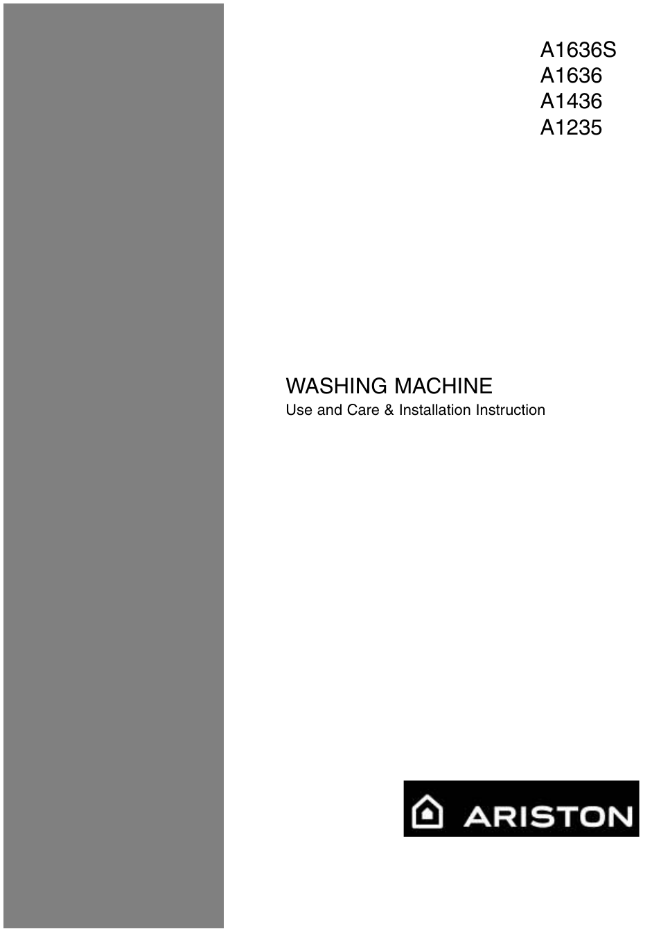 Ariston A1636S User Manual | 16 pages