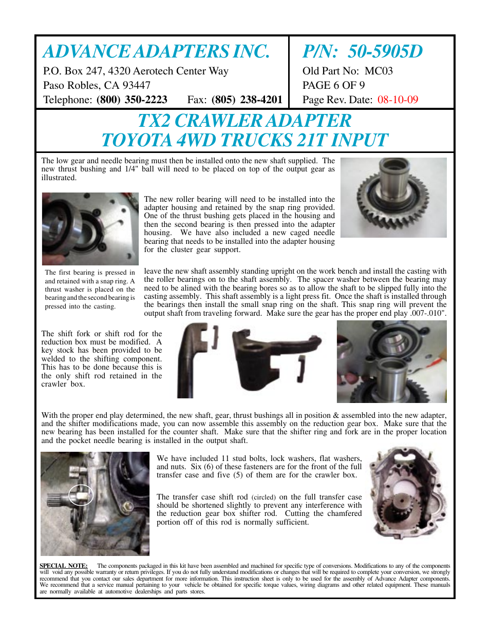 Advance Adapters 50-5905D User Manual | Page 6 / 9