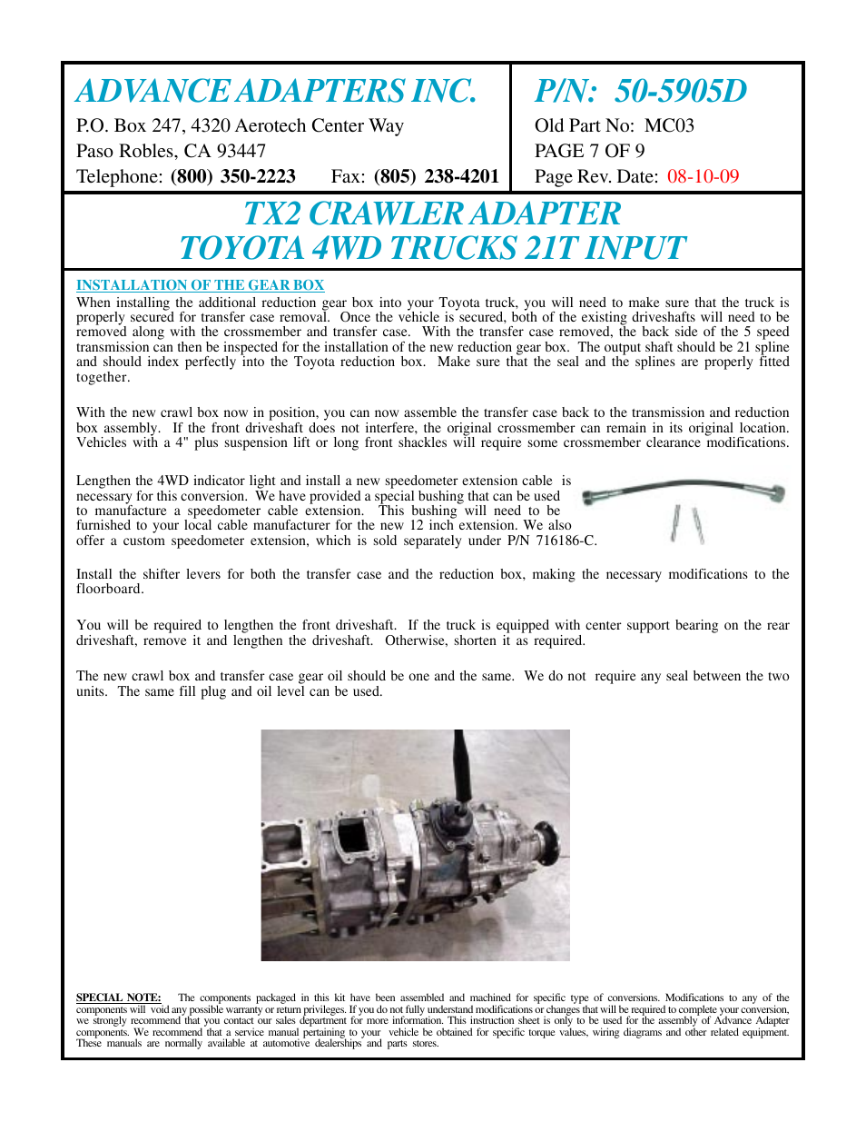 Advance Adapters 50-5905D User Manual | Page 7 / 9