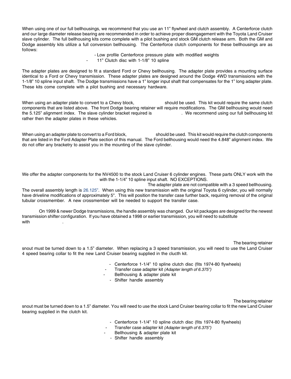 Bellhousings & adapter plate considerations, Retaining the stock 6 cylinder | Advance Adapters AX15 User Manual | Page 32 / 57