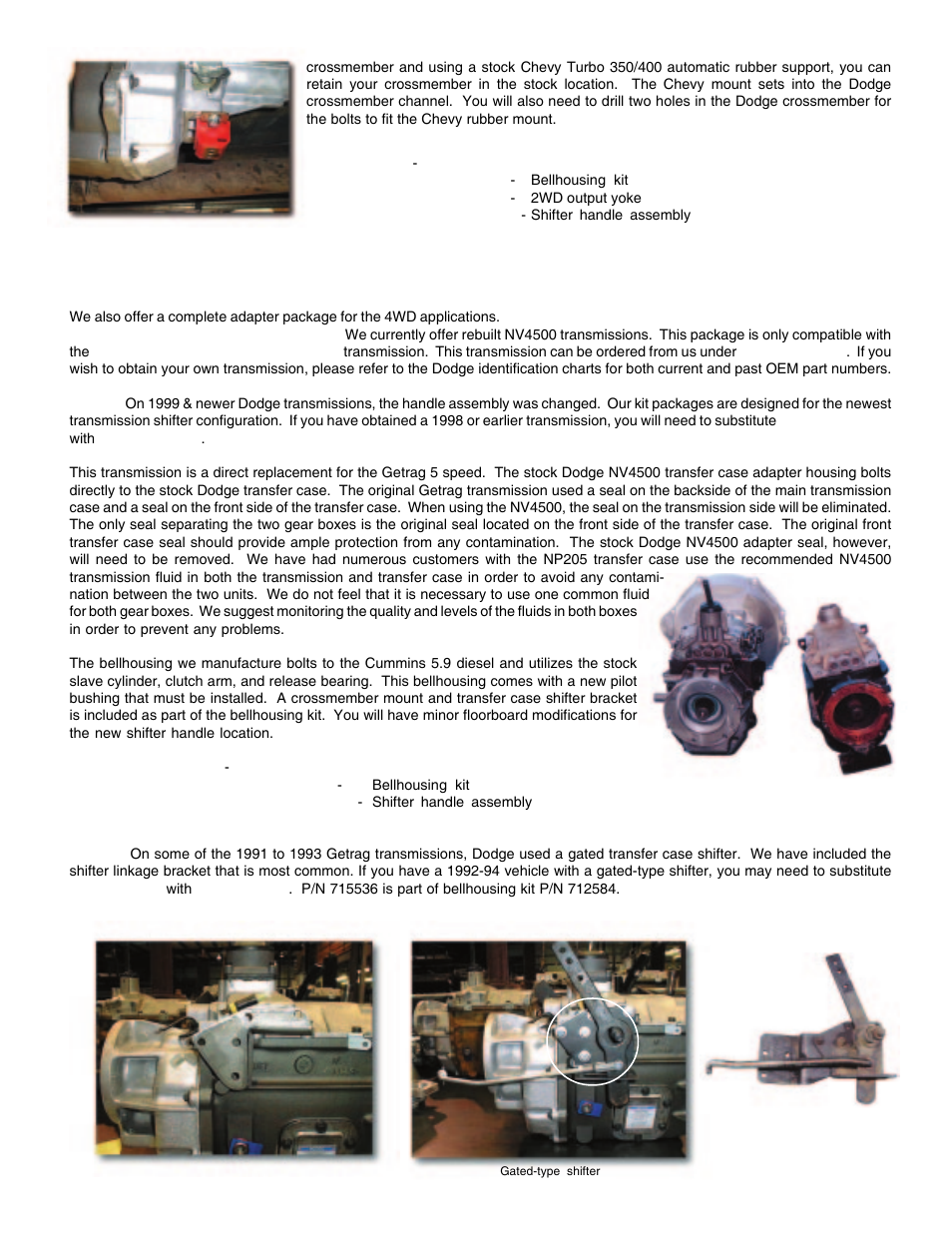 4wd dodge applications | Advance Adapters AX15 User Manual | Page 42 / 57