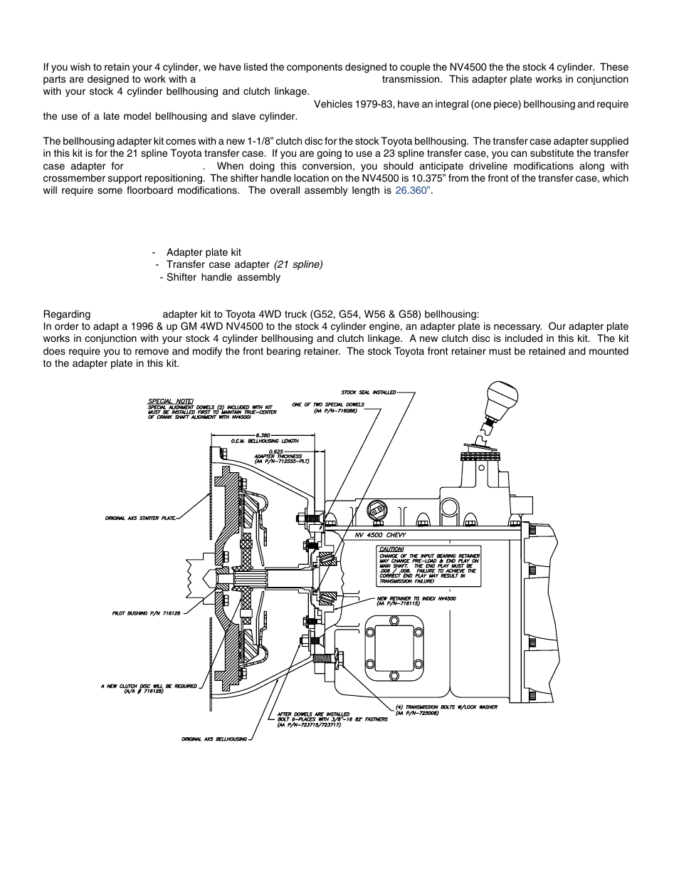 Toyota truck 4 cylinder | Advance Adapters AX15 User Manual | Page 45 / 57